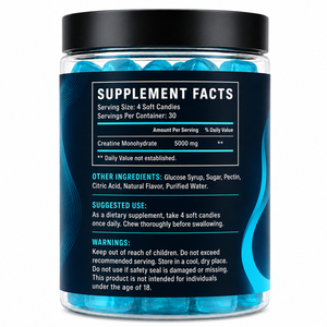 Bonbons gélifiés à la créatine monohydrate pour la récupération sportive des adultes, complément nutritionnel sportif pour la gestion de l'énergie et l'amélioration des performances - Product Image 6