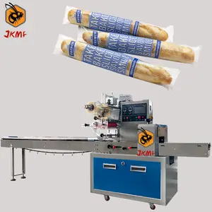 Jkmf Hoge Snelheid Lange Brood Roll Kussen Verpakkingsmachine Franse Baguette Flow Verpakking Wikkelen Machine