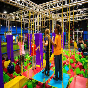 Parc <span class=keywords><strong>de</strong></span> trampoline intérieur Amusement pour le plaisir et le divertissement Aire <span class=keywords><strong>de</strong></span> jeux intérieure pour enfants avec parcours <span class=keywords><strong>de</strong></span> corde haute - Product Image 3
