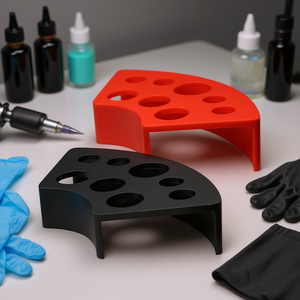 Portavasos de tinta para tatuajes LA01 de plástico con 8 orificios para uso en tiendas de tatuajes - Product Image 2
