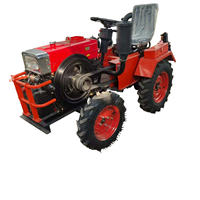 Mini-tracteur compact de 18 CV à démarrage électrique, transmission par engrenages, composant moteur essentiel, mini-moissonneuse multifonctionnelle pour l'exportation