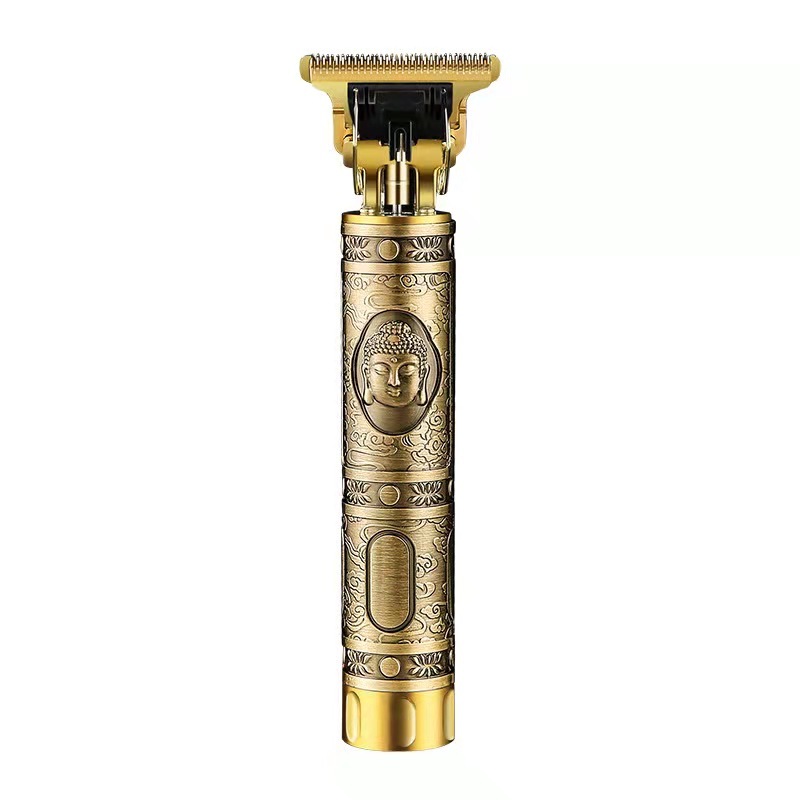Los Hombres Máquina De Afeitar De Carga Cortadora De Cabello Eléctrica del Grabado De La Vendimia del Corte De Pelo Clippers Empuje Hair Salon Máquina De Afeitar Dedicado