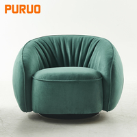 Fauteuil d'appoint au design moderne de Foshan Furniture, fauteuil confortable, fauteuil pivotant, canapé, salon, fauteuil de détente moderne de luxe
