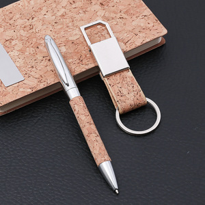 Ensemble de stylos à bille en liège B5, pour journal intime, Agenda, ensemble cadeau, avec boîte en papier - Product Image 6