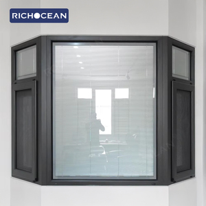 Fenêtres panoramiques en verre creux trempé de haute qualité RICHOCEAN, fenêtres convexes en aluminium avec fenêtre latérale - Product Image 1