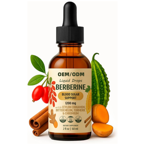 Complément alimentaire liquide à la berbérine 1200 mg, contenant de la cannelle de Ceylan, de la courge amère et du curcuma, compléments à base de plantes pour adultes - Product Image 1