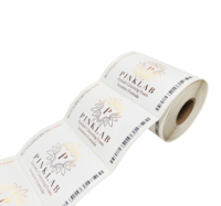 Stiker Label Vinyl Emas Tahan Air Perekat Sendiri untuk Botol Kaca