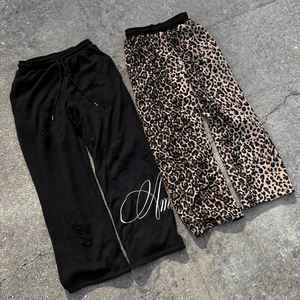 <span class=keywords><strong>Pantalones</strong></span> Deportivos Anchos con Estampado de Leopardo Personalizados <span class=keywords><strong>para</strong></span> <span class=keywords><strong>Hombre</strong></span>, <span class=keywords><strong>Pantalones</strong></span> de Estilo Urbano con Estampado Desgastado, <span class=keywords><strong>Pantalones</strong></span> Reversibles, <span class=keywords><strong>Pantalones</strong></span> Deportivos Holgados - Product Image 1