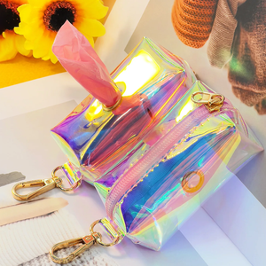 Bolsa de basura para caca de perro y cachorro al aire libre, soporte láser de PVC, dispensador portátil de bolsas para caca de perro, suministros de limpieza para mascotas - Product Image 3