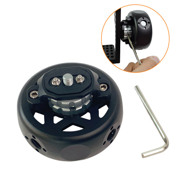 Round Aluminum Alloy Camera Handgrip M6 Thread Mount for DSLR Camera Cage Strong Outdoor Photography Accessories