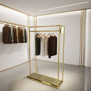 金属製の洋服店の棚店の衣服の陳列棚ステンレス鋼の金色の洋服スタンド - Product Image 6