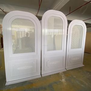 FSDKX personnalisé 3D acrylique toile de fond arche support populaire 3 pièces un ensemble pur blanc mariage <span class=keywords><strong>arc</strong></span> toile de fond pour <span class=keywords><strong>location</strong></span> - Product Image 2