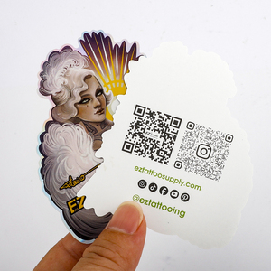 Tự dính UV không thấm nước Anime vsco PVC nhãn chết cắt tấm vinyl dán người sáng tạo Kinh doanh dán biểu tượng tùy chỉnh với mã QR - Product Image 1