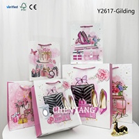 Hochwertiges Blaues Geschenkpapier, Anpassbare Papiertüten, Armband-Tragetaschen, Muttertags- und Oster-Verpackungen, Beschichtete Einkaufstaschen mit Aufdruck