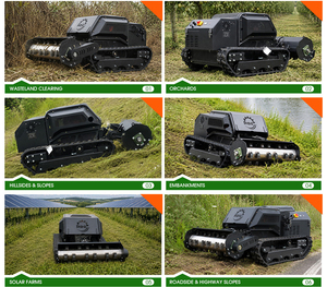 Robot tondeuse à fléaux diesel, largeur de coupe 1000 mm, télécommandée, sur chenilles, tête de coupe à dents de <span class=keywords><strong>castor</strong></span> - Product Image 3