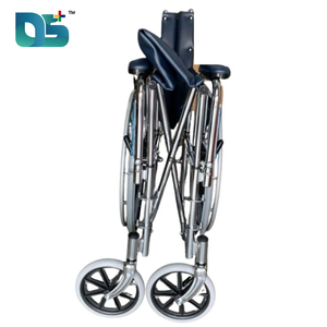 Gran oferta, respaldo alto, reposacabezas cómodo, marco de aleación de aluminio, superficie de asiento de cuero, reposabrazos suave, silla de ruedas Manual - Product Image 6