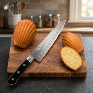 Cuchillo de Chef Serrado Yamahide SLICE de 21 cm, Acero Inoxidable, Mango de Plástico, Acabado Satinado, Apto para Lavavajillas |   Cuchillo de Cocina Seki Japan - Product Image 2