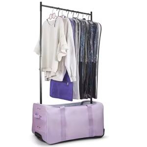 Sac de danse gratuit avec roulettes télescopiques, sac de sport pour compétition, valise de 28 pouces avec porte-vêtements à tige télescopique - Product Image 5