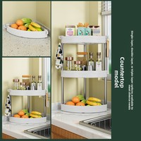 En gros, Étagère de rangement mobile multi-niveaux en acier inoxydable, sur pied, pour espaces étroits de cuisine et espaces restreints de salle de bain