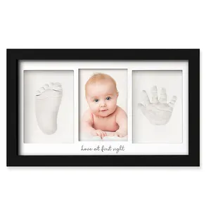 DIY Air Drying Soft Clay Baby Hand Foot Print Hand Made Baby Photo Frame Newborn Gift Souvenir Baby Hand And Footprint Kit