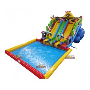 Tobogán Acuático Inflable Gigante de Fábrica, Parque Acuático Inflable con Tobogán y <span class=keywords><strong>Piscina</strong></span> para Playas y Parques - Product Image 3