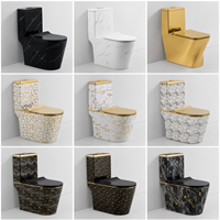 Toilettes de luxe pour salle de bain, vente en gros, personnalisables, à chasse d'eau silencieuse Tornado, avec conception anti-gel, toilettes monobloc à poser au sol