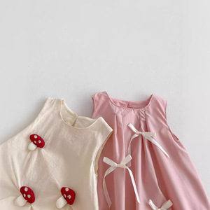 Robe d'été 2026 INS <span class=keywords><strong>pour</strong></span> filles, super mignonne et élégante, version coréenne, sans manches, jupe bouffante, style princesse - Product Image 3
