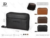 Porte-cartes accordéon pour homme Jd, 7 pouces, en cuir PU, fermeture à glissière, style minimaliste pour cartes - Product Image 1