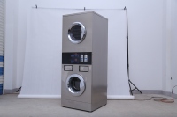 Commercial Laundry Equipment Operated 15kg Stack Washer Dryer/Doublr Dryer for Hotels Laundromats New Condition