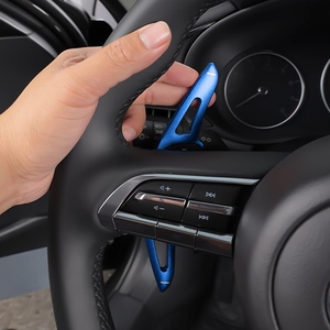 Palancas de cambio azules para Mazda3 Axela CX30 CX-30 2019 en adelante, CX-50, CX-<span class=keywords><strong>60</strong></span>, CX-90 2023, extensión de palancas de <span class=keywords><strong>volante</strong></span>, adhesivo decorativo - Product Image 1