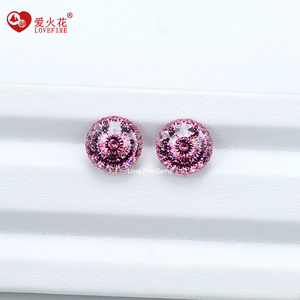 Venta de Fábrica, Circonita Cúbica de Grado 5A, Forma Redonda, Corte Estrella Brillante, <span class=keywords><strong>Rojo</strong></span> Rodolita, 6.0mm-10.0mm, Piedra Preciosa Suelta, Circonita Cúbica - Product Image 4