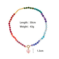 Collier Dopamine en acier inoxydable plaqué or vintage avec perles de diamant, ne se décolore pas