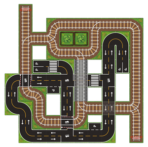 MNTL Enfants Creative Building Magnet Tile Construction Fun Toys 46pcs Magnetic Tiles Road Railway Toppers with Traffic Sign - Product Image 3