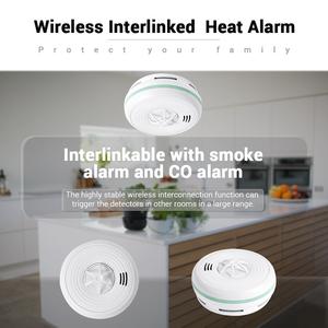 2024, superventas, RF433, detector de calor interconectado, alarmas de calor interconectadas inalámbricas con BS5446 - Product Image 3