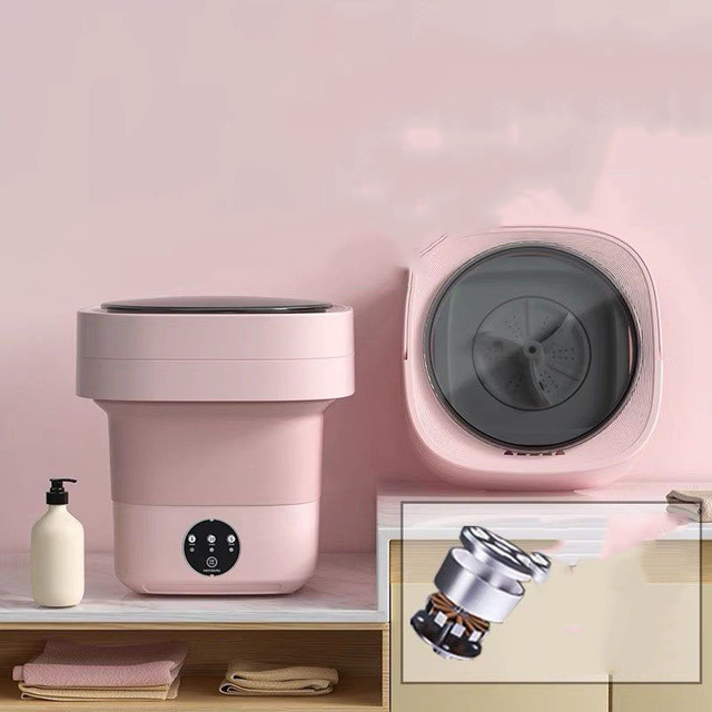 Portable Small Fully Automatic Folding Student Dormitory Sterilization Mother and Baby Mini Underwear Washing Machine