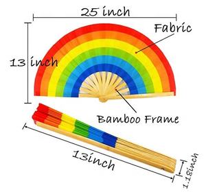 Éventail à main en bois pliant personnalisé imprimé sur mesure Art populaire sculpté en bambou pliable Promotion de l'artisanat en bambou Vente en gros - Product Image 2