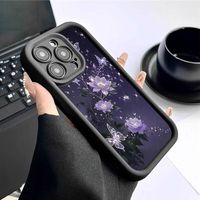 Coques de Téléphone Antichoc Luxe Fleurs pour iPhone 17 Air 16 15 Plus Pro Max 14 13 12 11 X – Housse de Protection Arrière Anti-chute