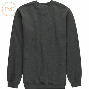 2020 sudadera de manga larga de algodón 100% de peso pesado personalizada para hombre, cuello redondo de alta calidad, de talla grande, anticontracción, Invierno sólido - Product Image 2