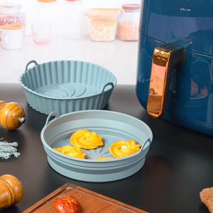 Hot Sale Multi-Functional Round Reusable PC Silicone Pot and Baking <b>Pan</b> Air Fryer Basket Liner Food Safe for Air Fryer - Product Image 1