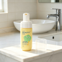 Bouteille en plastique écologique de 100 ml avec pompe en mousse plastique de haute qualité pour l'emballage de nettoyant visage