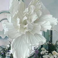 Y810 Installations de fleurs de mariage géantes, pétales de papier en forme, décors de scène de photographie de fenêtre de mariage