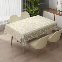 Nappe rectangulaire en PVC brun clair RNPT, résistante aux taches, facile à nettoyer, pour table à manger, dîner en famille