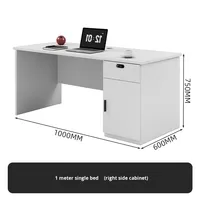 Ensemble de bureau et chaise de bureau individuels modulaires modernes avec panneau de tiroir verrouillable