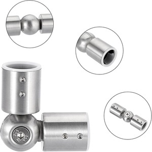 Precio barato Pistas de cortina Barra de metal con juego completo Cualidades de plástico de postes de riel de cortina y accesorio - Product Image 3