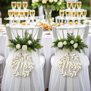 Colgante <span class=keywords><strong>de</strong></span> silla <span class=keywords><strong>de</strong></span> <span class=keywords><strong>madera</strong></span> para boda personalizado Mr Mrs Letter Hanging Signs <span class=keywords><strong>Vintage</strong></span> Rustic Wood Signs para decoración <span class=keywords><strong>de</strong></span> boda - Product Image 5