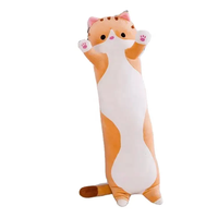 Vente directe usine – Adorable coussin en peluche chat en gros pour chambre, salon, cadeaux promotionnels d'anniversaire – Anti-stress