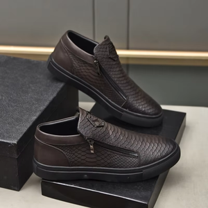Sneakers de luxe 2026, design de créateur, fabriquées à la main, mocassins décontractés en cuir Gommino avec doublure en cuir véritable, respirantes, antidérapantes, à lacets - Product Image 3