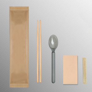 Ensemble de baguettes en bambou jetables personnalisées haut de gamme avec emblème du logo Sacs en papier de style japonais entièrement emballés Prix compétitif - Product Image 1