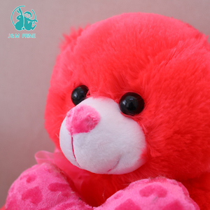 San valentino imbottito ti amo orsacchiotto <span class=keywords><strong>rosa</strong></span> con peluche a <span class=keywords><strong>cuore</strong></span> pieno di cotone PP personalizzabile - Product Image 4