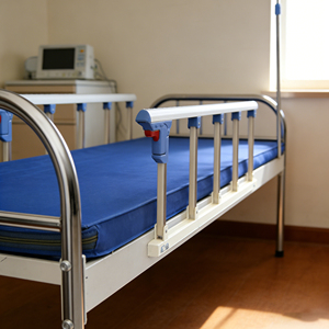 Letto Ospedaliero Manuale Sheng He Xiang con Testiera e Sponde in Acciaio Inossidabile, Attrezzatura Medica di Classe I - Product Image 3